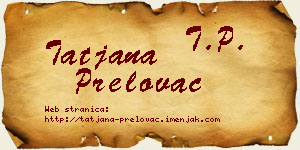 Tatjana Prelovac vizit kartica